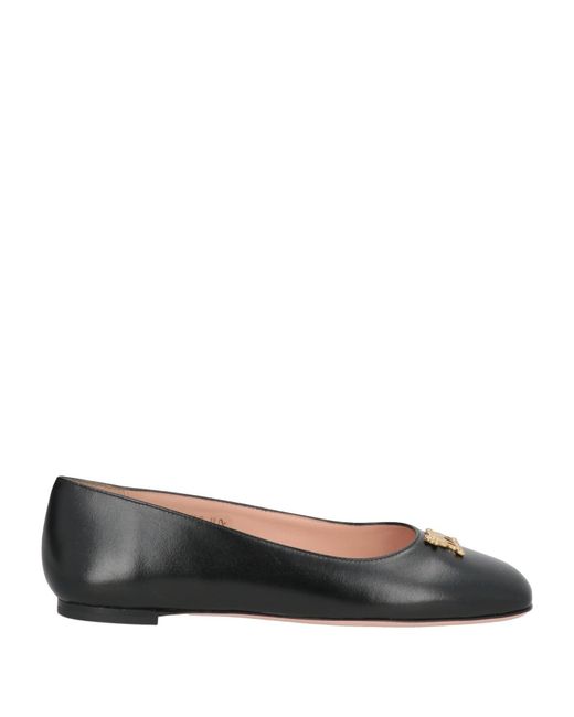Bally Black Ballet Flats Leather