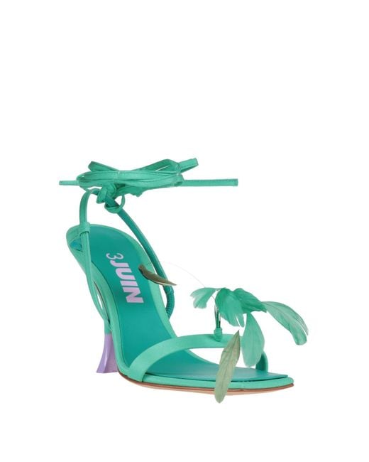 3Juin Green Sandals