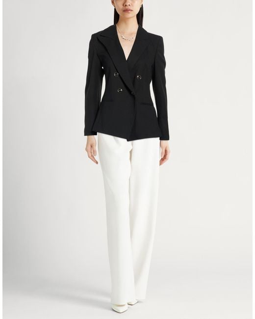 Marella Black Blazer Polyester, Viscose, Elastane