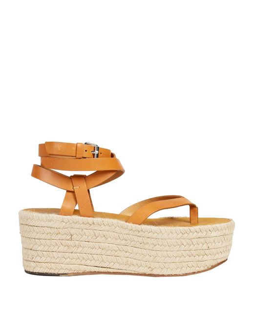Isabel Marant Natural Tan Espadrilles Calfskin