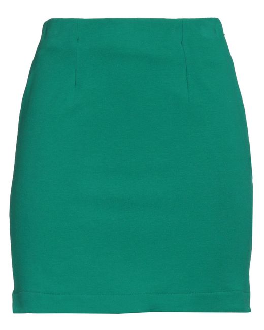 Jijil Green Mini Skirt Cotton, Elastane