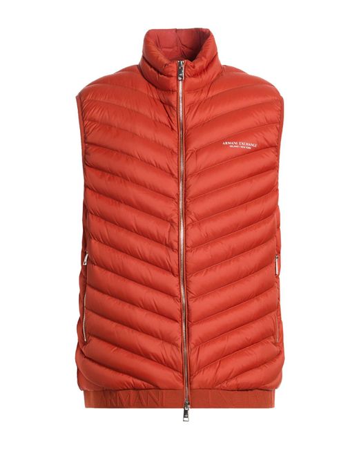ARMANI EXCHANGE Red Gilet for men
