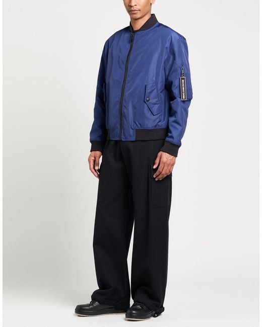 Versace Jeans Couture Blue Jacket Polyamide for men