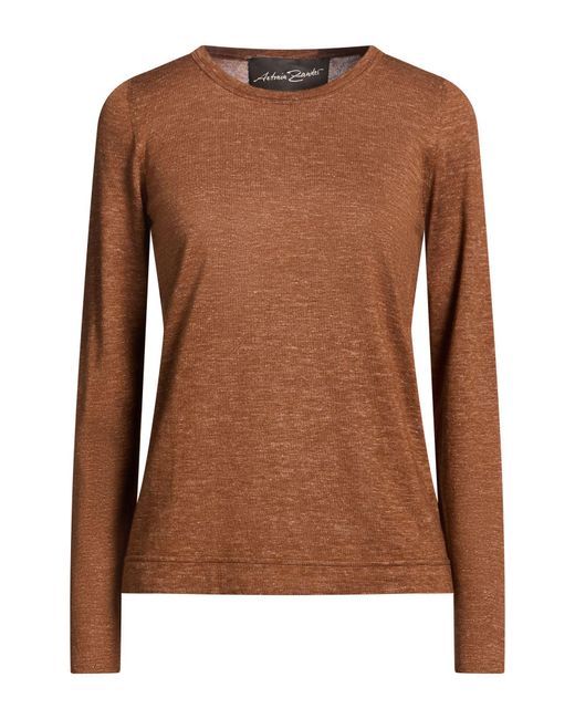 Antonia Zander Brown Sweater Cashmere, Silk, Hemp