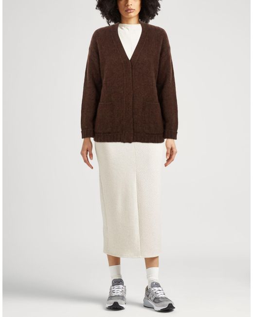 DSquared² Brown Chocolate Cardigan Alpaca Wool, Polyamide, Wool, Elastane