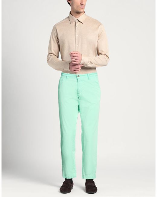 Squad² Green Pants Cotton, Elastane for men