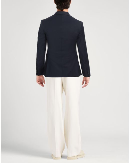 Brian Dales Blue Midnight Blazer Polyester, Wool, Lycra for men