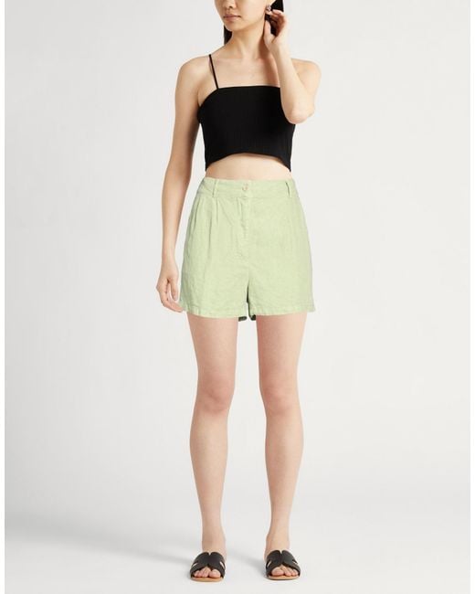 Aspesi Green Light Shorts & Bermuda Shorts Linen