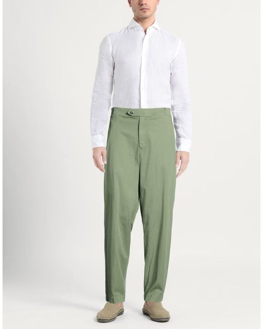 MAISON CRAZY WORKER 3.2 Green Pants Cotton for men
