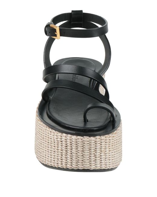 Max Mara Black Sandals Leather