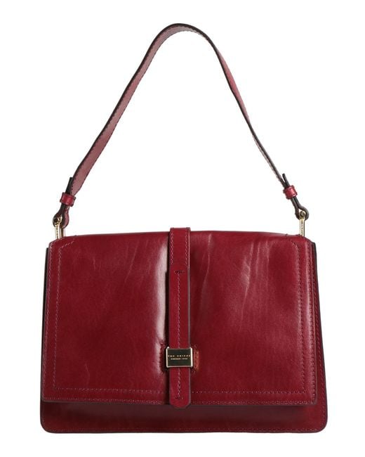 The Bridge Red Burgundy Handbag Leather