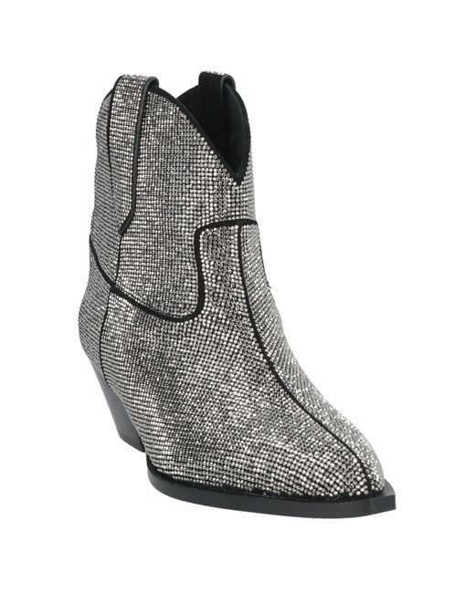 Lola Cruz Gray Ankle Boots