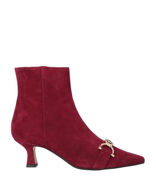 Roberto Festa Red Ankle Boots