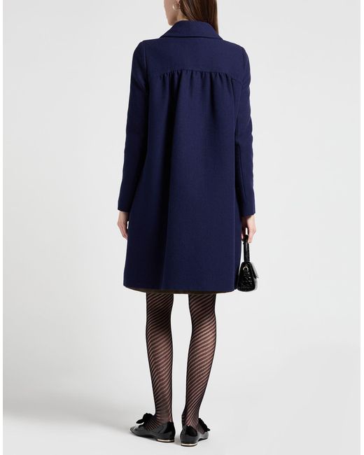 Chloé Blue Coat Wool, Cotton, Polyester