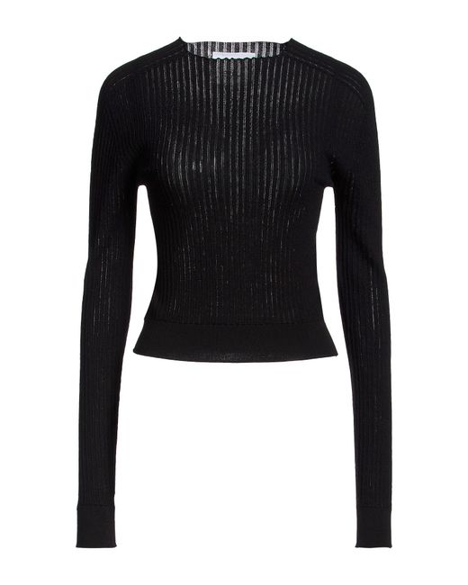 Erika Cavallini Semi Couture Black Sweater Virgin Wool