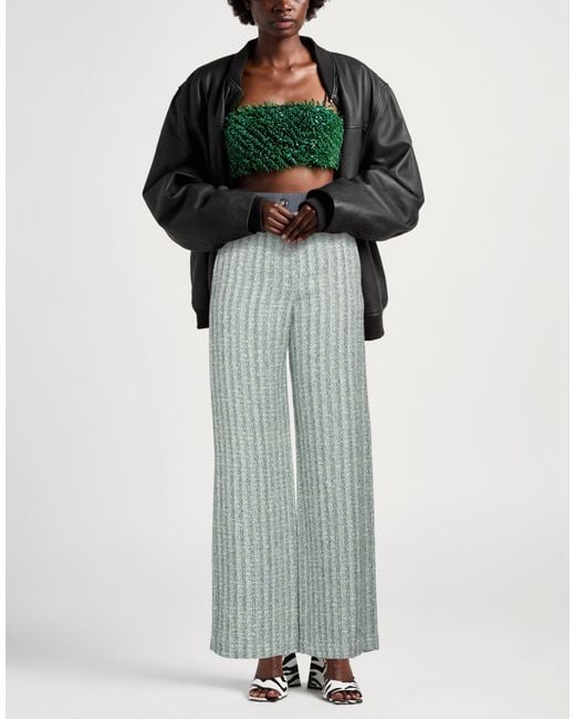 Maje Blue Pants Cotton, Viscose, Synthetic Fibers, Metallic Fiber