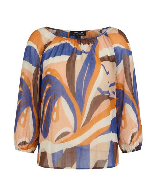 Marc Cain Blue Top Viscose, Silk