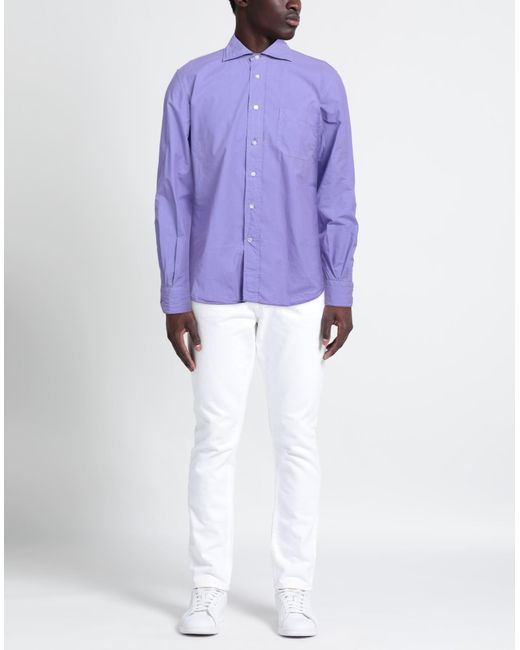 Jacob Coh?n Purple Lilac Shirt Cotton for men