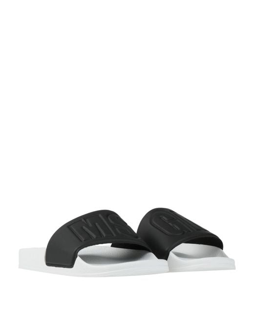 MSGM White Sandals Rubber