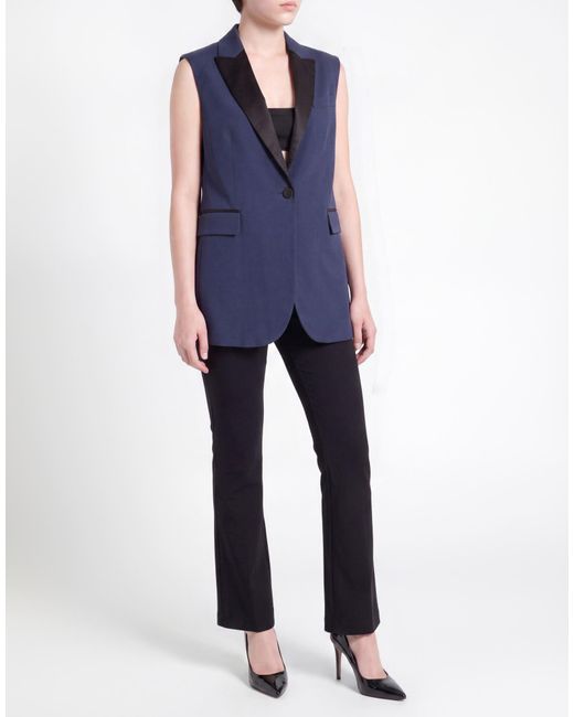 Circolo 1901 Blue Tailored Vest Cotton, Elastane