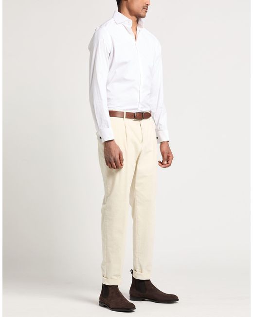 Manuel Ritz White Shirt Cotton, Elastane for men