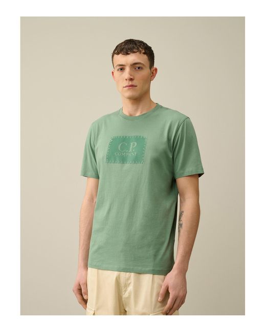 T-shirt di C P Company in Green da Uomo