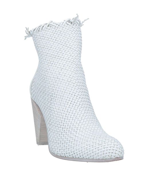 Strategia White Ankle Boots