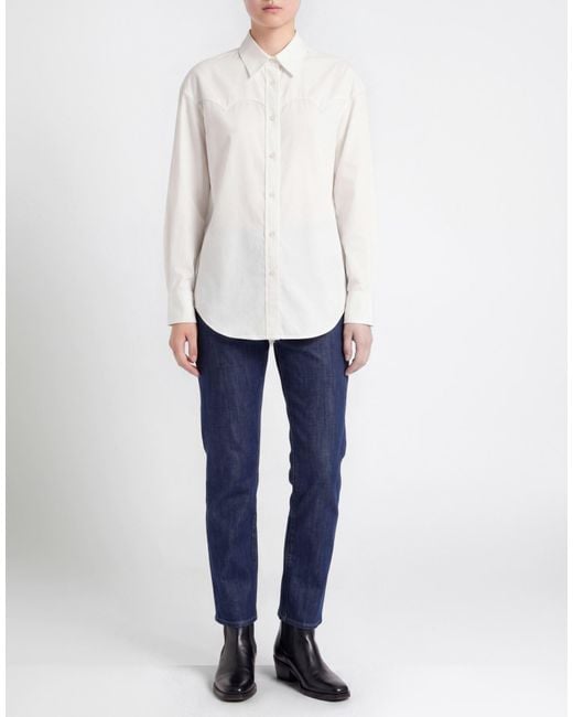 Department 5 White Ivory Shirt Cotton