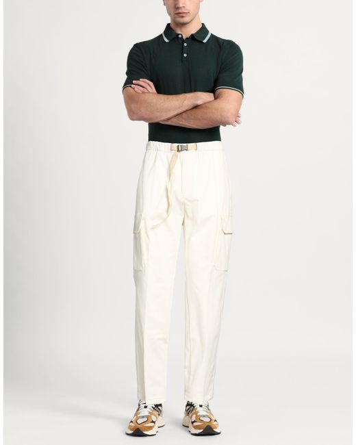 Squad² White Cream Pants Cotton, Elastane for men