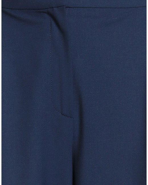 Les Copains Blue Midnight Pants Virgin Wool, Elastane, Acetate, Polyester