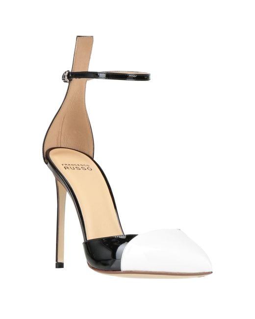 Francesco Russo White Pumps Leather