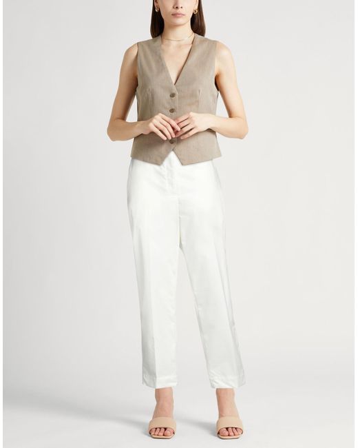 Jil Sander White Pants Cotton
