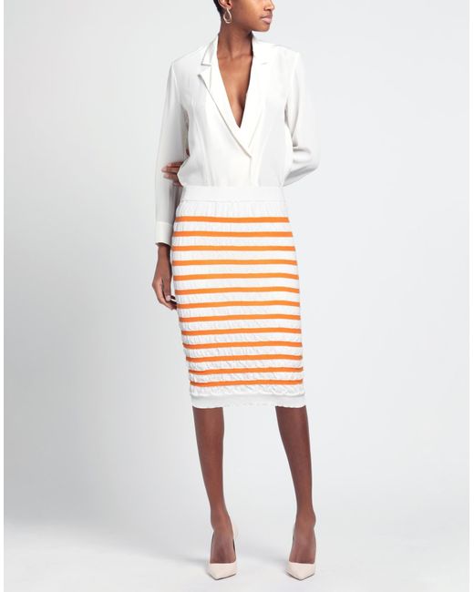 ATOMOFACTORY Orange Midi Skirt