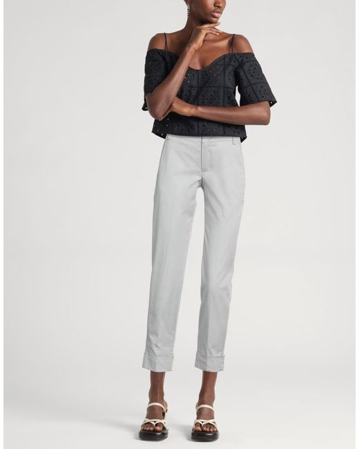 Drykorn Gray Pants Cotton, Elastane