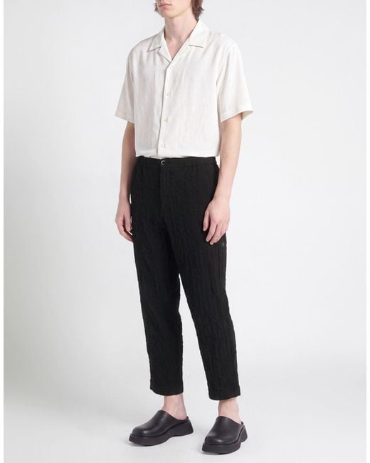 Barena Black Charcoal Pants Viscose, Wool, Polyamide, Elastane, Polyester for men