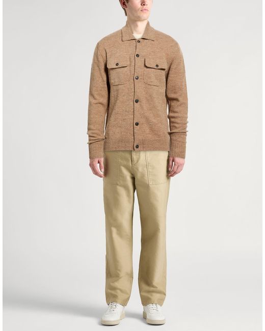 Hackett Natural Cardigan Virgin Wool for men