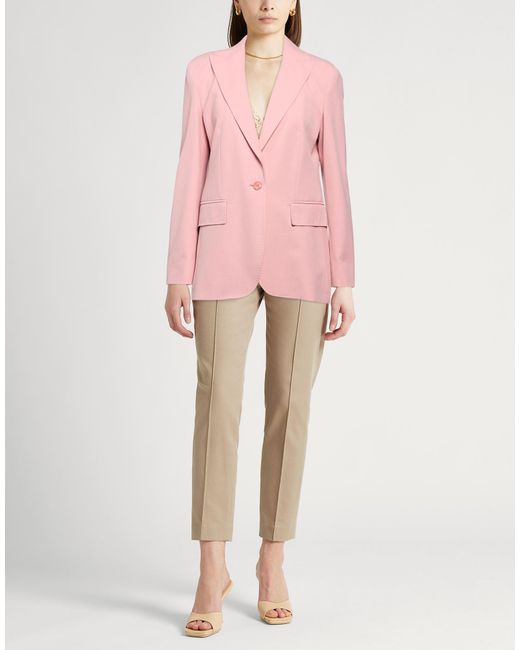 Marella Pink Blazer Polyester, Viscose, Elastane