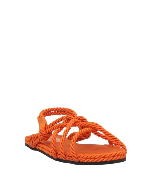 Giannico Orange Espadrilles
