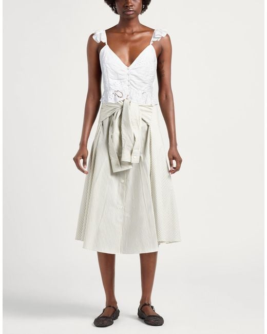 Guess White Lace Button-Front Cotton Top