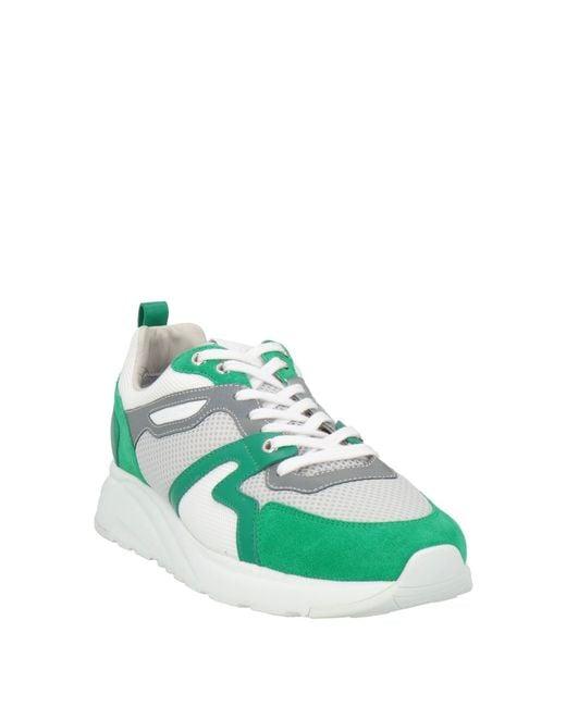 Jacob Cohen Green Sneakers Polyester, Leather, Synthetisches Material for men