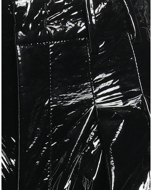 Dondup Black Pants Polyurethane Resin