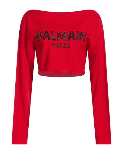 Pullover Balmain de color Red
