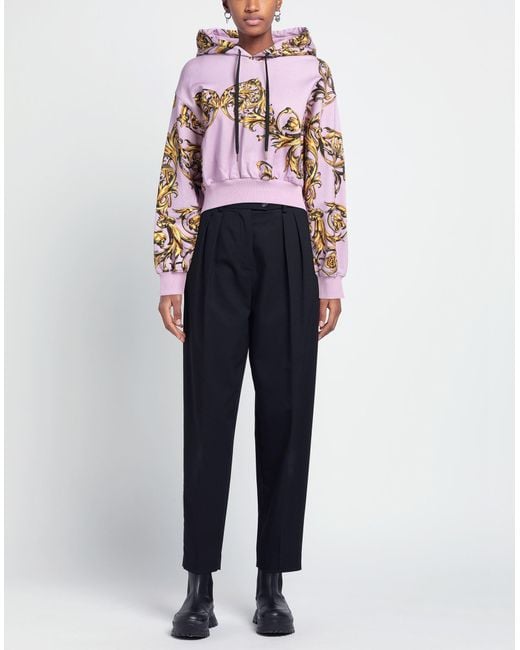 Versace Jeans Couture Pink Mauve Sweatshirt Cotton, Elastane