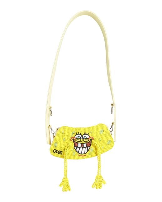 Gcds Yellow Shoulder Bag Textile Fibers