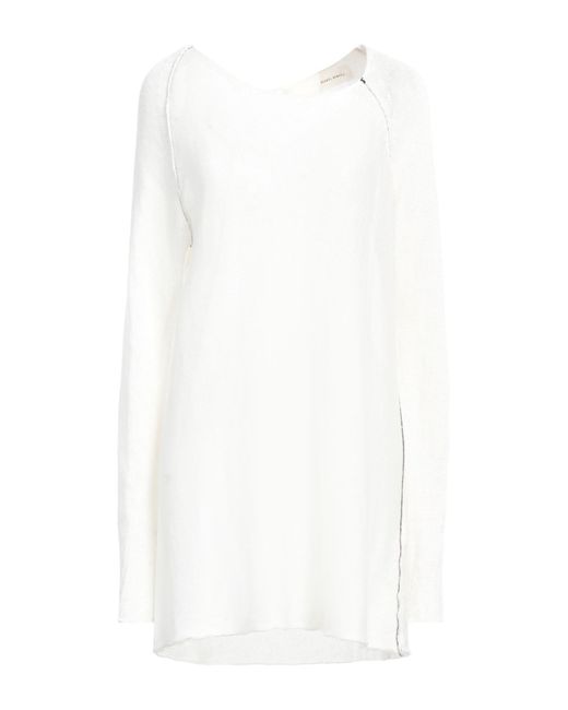 Isabel Benenato White Ivory Sweater Linen