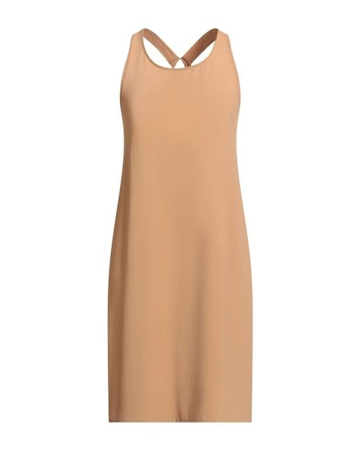 Angela Davis Women's Natural Camel Mini Dress Polyester, Elastane
