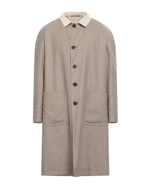 Lardini Gray Overcoat & Trench Coat Wool, Silk for men