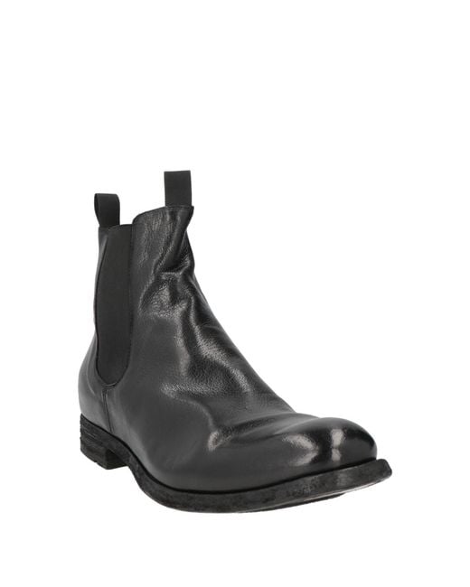 Officine Creative Black Ankle Boots for men