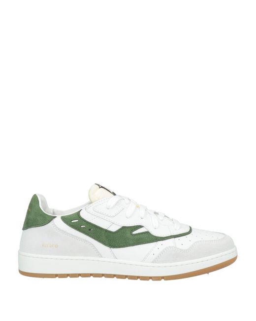 RUN OF White Sneakers Leather, Textile Fibers for men