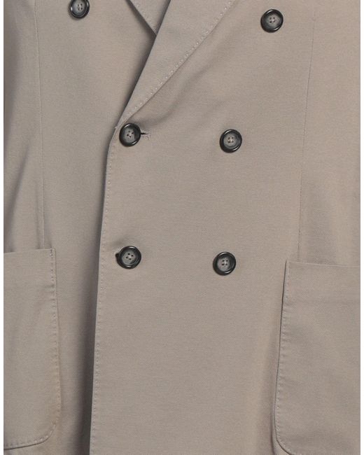 Circolo 1901 Brown Double-Breasted Cotton Piqué Blazer for men